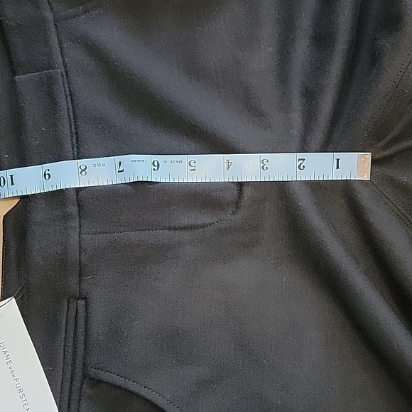 Diane von Furstenberg Size 8 Black Wool Blend "Newport" Trousers, NEW with Tag - Picture 12 of 16